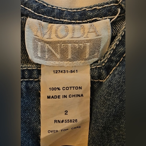 π Blue Denim Romperπ - Picture 2 of 11